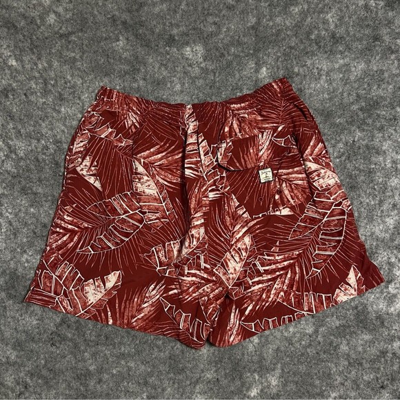 Tommy Bahama Swim Trunks Mens XL Red Board Shorts Surfing Beach Tropical - Picture 3 of 15